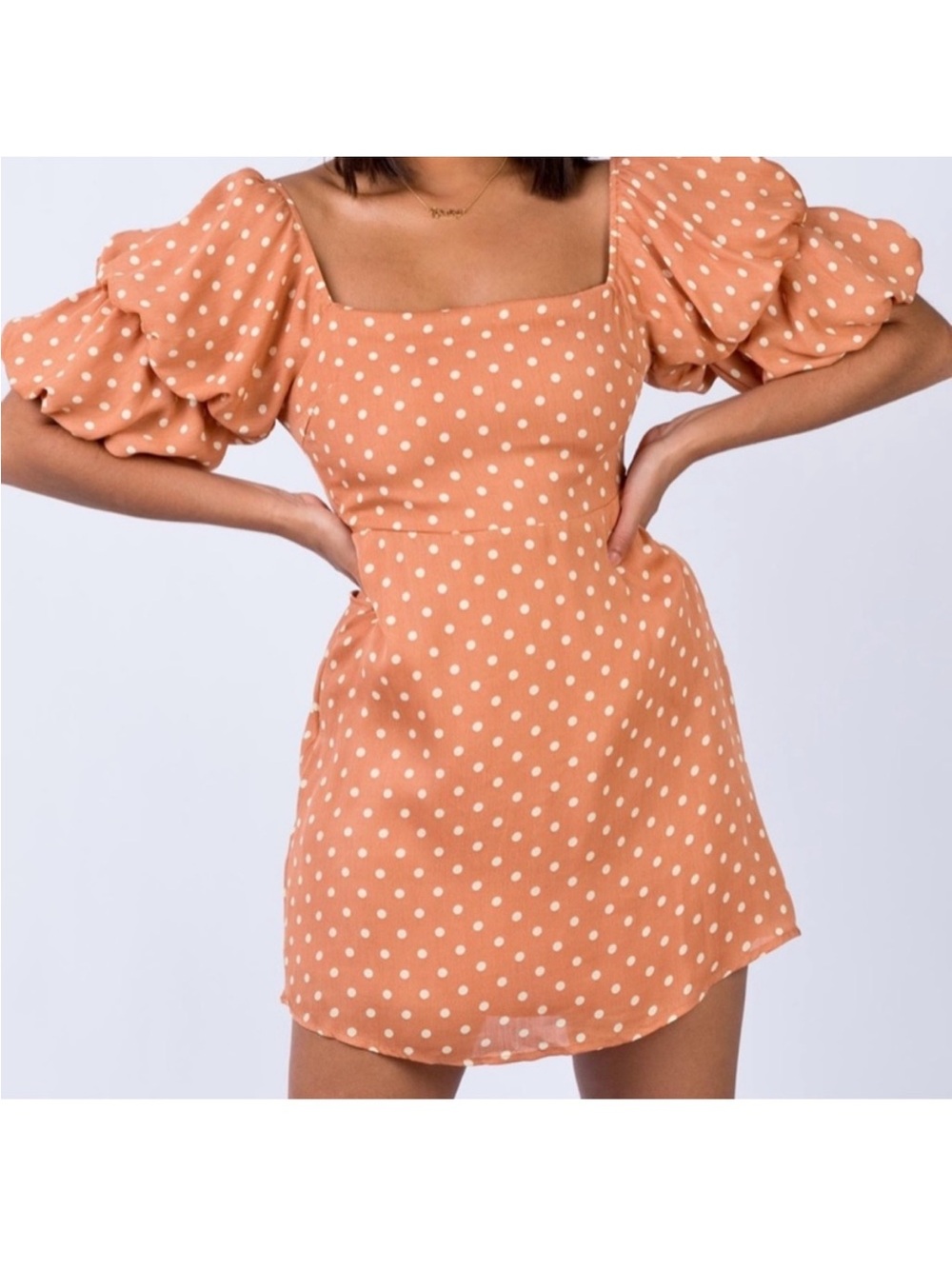 Princess Polly Polka Dot Puff Sleeve Mini Dress